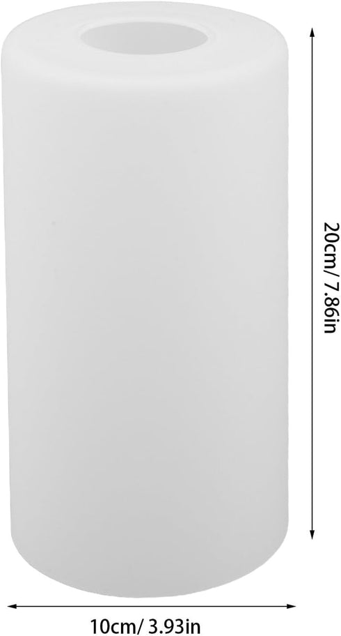 E27 100mm 200mm Garneck Glass Lamp Shade Replacement for Socket, Frosted White Cylinder Glass Lampshade Diameter X