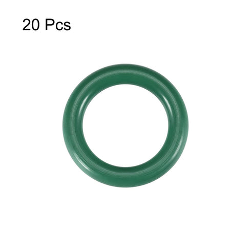 uxcell Fluorine Rubber O-Rings, 21mm OD 14mm ID 3.5mm Width FKM Seal Gasket for Plumbing, Green, Pack of 20