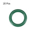 uxcell Fluorine Rubber O-Rings, 21mm OD 14mm ID 3.5mm Width FKM Seal Gasket for Plumbing, Green, Pack of 20