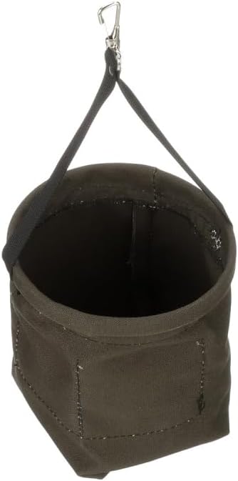 Klein Tools 5143 Canvas Tapered-Bottom Bag - Made of No. 10 Canvas, Two Interior Pockets and Snap Clip