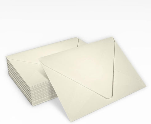LUXPaper 4Bar A1 Contour Flap Invitation Envelopes, Natural, 50 Qty