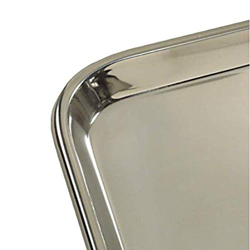 Grafco Metal Instrument Tray, Medical & Surgical Mayo Tray, Stainless Steel, Medium