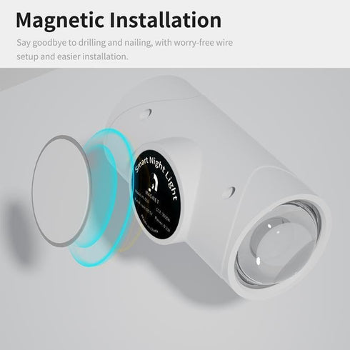 Generic Dimmable Smart Rechargeable LED Night Light with Motion Sensor RGB Gradient Ambient Lighting, Wall Lamp