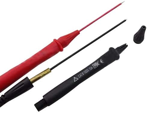 Retractable PVC Tip Test Lead Set, Right Angle,adjustable length Red+black