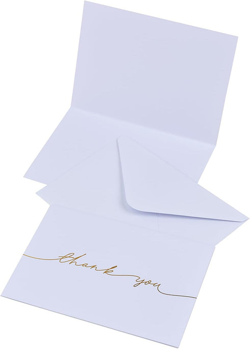 MONORD 10 Pack Set 10 Folded Thank You Cards with Envelopes, Blank Cards