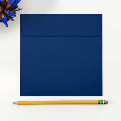 LUXPaper Square Invitation Envelopes, Peel & Press, 6" x 6", Navy Blue, 80lb. Text, 50 Qty