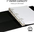 Samsill Economy 1 Inch Mini 3 Ring Binder - Made in The USA, Round Ring, Non-Stick Customizable Cover, Black