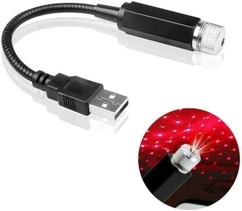 Jubilayured 1Pc Red Wall Sconce with Red Light, Mini Led Projection Lamp Star Night, USB Car Roof Star Projector Night