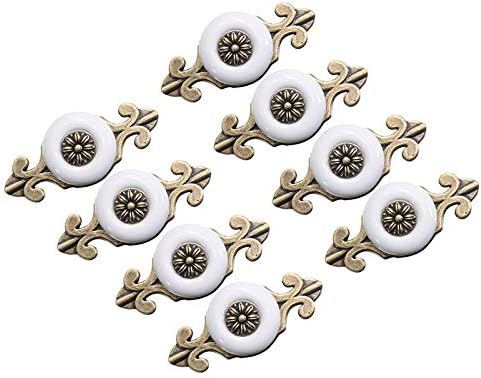 Jyving Ceramic Porcelain Door Knobs Vintage Furniture Drawer Bedside Cabinet Handles Kitchen Ceramic