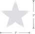 Silver Star Stickers, Metallic Foil Stars Labels, 2" Inch, 500pcs for Classroom and Office