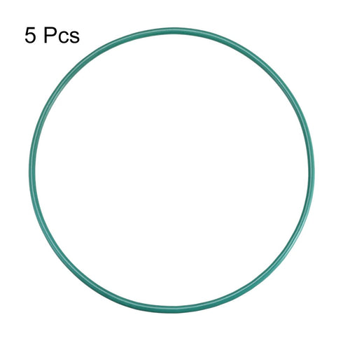 uxcell Fluorine Rubber O-Rings, 97mm OD 92.2mm ID 2.4mm Width FKM Seal Gasket for Machinery Plumbing, Green, Pack of 5