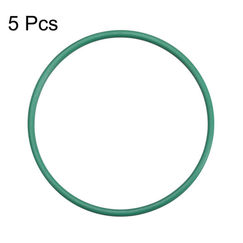 uxcell Fluorine Rubber O-Rings, Green, Pack of 5, 39mm OD, 36mm ID, 1.5mm Width FKM Seal Gasket
