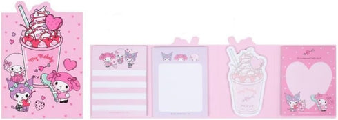 Cute Melody Self-Adhesive Sticky Notes Memo Pad with 4 Designs x 20 Sheets, 80 Sheets Total, Design May Vary