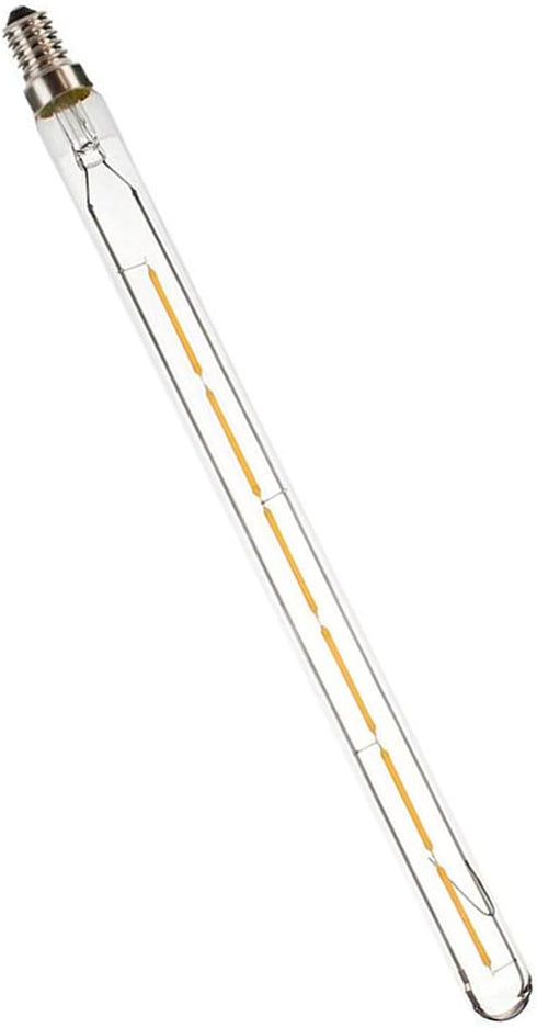 T300 Dimmable Vintage LED Edison Bulbs 6W T300 Dimmable LED Filament Bulb Long Tubular Vintage LED Lights,E14 Small Base,Clear Glass,Warm White 2300K,6W(40W Equivalent),4 Pack by K JINGKELAI