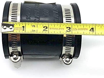 Rubber Flex Coupling, Parallel 2” Tubular x 2" Tubular