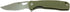 8Cr13MoV 3.63" Honey Badger Knives Large Clip Point Folding Pocket Knife - Steel, Blade, Green FRN Handle - Ball