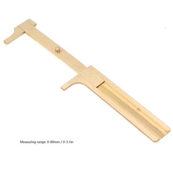 Measuring Tool, Portable Solid Copper Vernier Caliper, 0-80mm Caliper Ruler for Archaeology