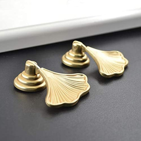 Generic Modern fashion creative ginkgo leaf single hole drawer knob bookcase shoe cabinet