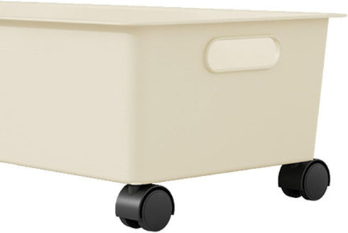 Under Desk Rolling Cart,Strong Plastic Space Saving Handle Design Storage Trolley for Office Dormitory Bedroom