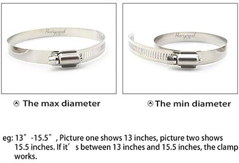 All Stainless Worm Gear Hose Clamp, 14" (Pack of 1pc)