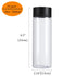 zmybcpack 24 Pack 10 OZ (300 ml) Clear PET Plastic Juice Bottles with Black Lids - Plastic Smoothie Bottles Ideal