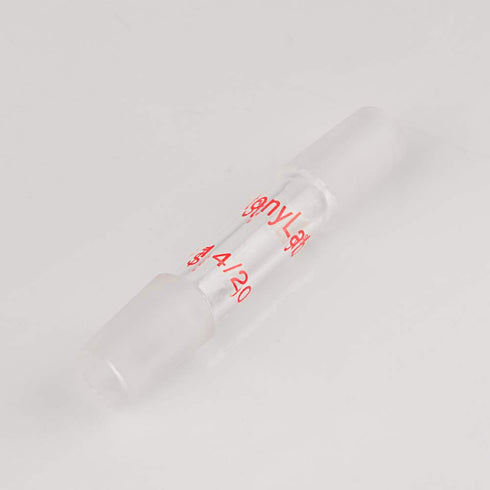 stonylab Glass 14/20 Straight Adapter, Borosilicate Glass 30mm for Two 14/20 Ground Taper Joints, Lab Supply