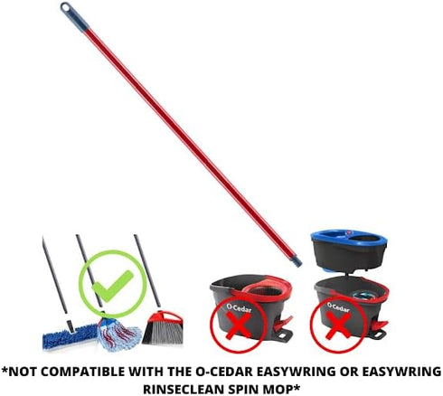 O-Cedar Replacement Handle for Dual-Action Flip Mop, Hardwood Floor N More, Dual-Action Dust Mop, Power Corner Broom