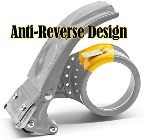 Metal Handheld 2 Inch Tape Gun Dispenser for Packing, Packaging Sealing Cutter, Orange