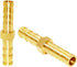 JoyTube Brass Hose Barb Fitting, 1/4" Barb Hose Union, Fuel Gas Water Air (Pack of 12)