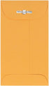 LUXPaper #5 1/2 Coin Envelopes, Clasp, 3 1/8" x 5 1/2", Golden Kraft, 50 Qty