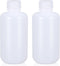 250ml/2 Pcs HDPE Narrow Mouth Round Container, Leak Proof Plastic Lab Chemical Reagent Bottles (Translucence)