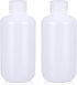 250ml/2 Pcs HDPE Narrow Mouth Round Container, Leak Proof Plastic Lab Chemical Reagent Bottles (Translucence)