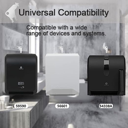 iNopt Set, (Sliver-5pcs) Paper Towel and Toilet Paper Dispenser Key Universal Key Compatible for Georgia Pacific