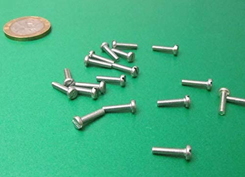 K-mac 18-8 M2.5 .45 mm 10 mm 200 Zinc Plated Stainless Steel Cheese Head Slotted Machine Screws, FT, x Thread Size x