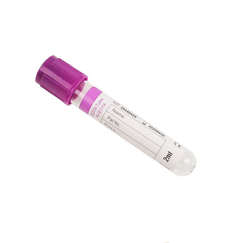Pet Animals Lab Vacuum Blood Collection Tubes EDTA K2, 100pcs 10ml Lavender for Veterinary Supplies