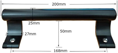 WANLIAN-Aluminum Alloy Sliding Door Handle Balcony Glass Sliding Door Handle Bathroom Door Handle Closet Door Handle Metal Modern Handle (Black) by WANLIAN