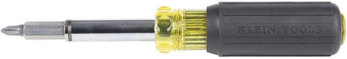 Klein Tools 32500MAG Magnetic Multi-Bit Screwdriver, 11-in-1 Tool with 8 Bits and Cushion Grip Handle