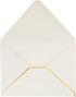 Juvale 50 Pack 5x7 Ivory Envelopes for Wedding Invitations, A7 Size with Gold Foil Edges for Bridal Shower