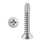 #14 x 1-3/4" (40 Pack) Flat Head Sheet Metal Screws, Self-Tapping Phillips Head Self Drilling Screws