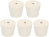 MECCANIXITY Rubber Tapered Plug 28mm to 37mm with 8mm Hole, White Test Tube Bungs (5 Pieces)