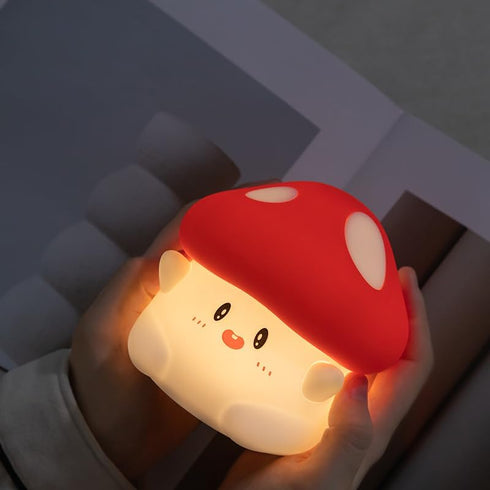Night Light for Kids, Cute Nursery Mushroom Light, Squishy Silicone Lamp Up for Boys and Girls,Kawaii LED Nightlight