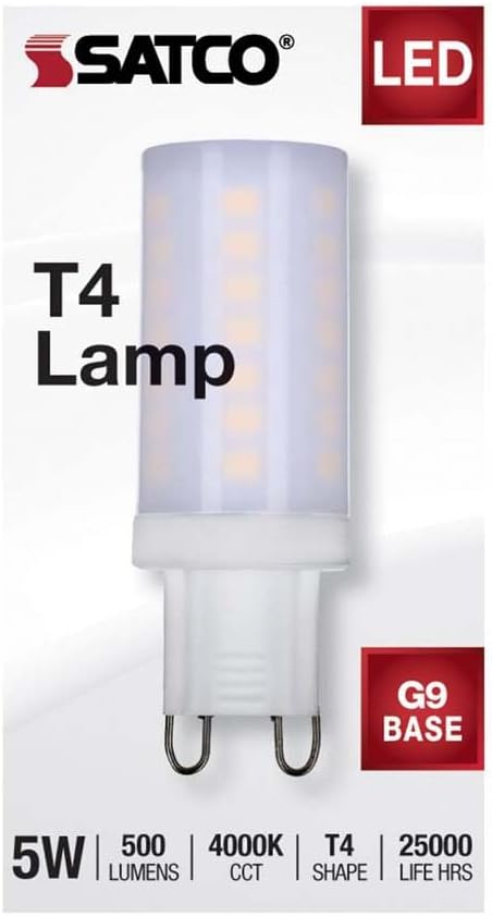Satco 5 Watt JCD LED Frost 4000K G9 Base 120 Volt