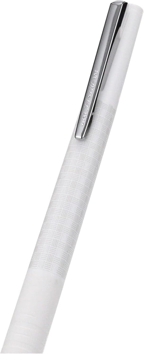 Uni Jetstream Slim Compact Ballpoint Pen, 3 Colors (Black, Red, Blue) 0.5mm, White Body (SXE3JSS05.1)