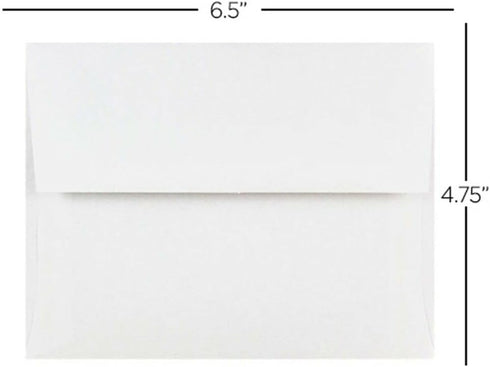 LUXPaper A6 Invitation Envelopes | 70lb. Text | Bright White | 4 3/4" x 6 1/2" | 250 Qty