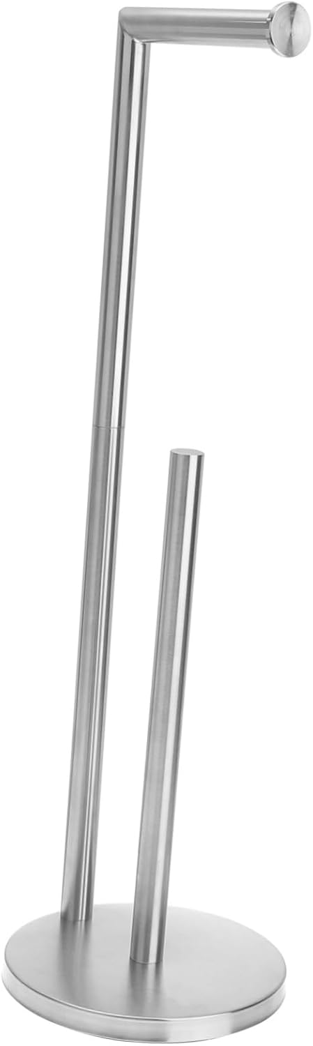 TEHAUX Vertical Paper Towel Rack Storage Roll Paper Holder for Bathroom and