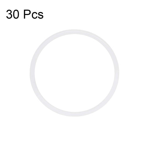 uxcell Silicone O-Rings, 27mm OD 24mm ID 1.5mm Width VMQ Seal Gasket, White, Pack of 30 for Pipe Repair