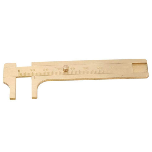 Measuring Tool, Portable Solid Copper Vernier Caliper, 0-80mm Caliper Ruler for Archaeology