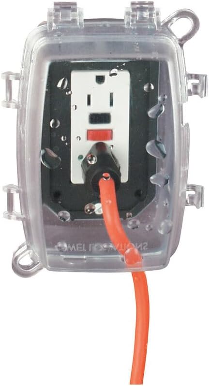 Intermatic WP1150C 1 Gang Vertical/Horizontal Weatherproof Box, 4-3/4-Inch Deep, Clear Color