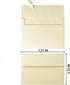Wishop 100 Pack Cream A7 Self-Adhesive Envelopes for Invitations, 5x7 Greeting Cards (5.24 x 7.21 Inches)