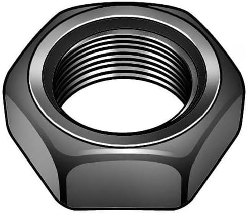 Generic Jam Nut, 2"-12, Carbon Steel, Not Graded, Black Oxide, 1-1/64 in Ht